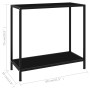 Console table black tempered glass 80x35x75 cm by vidaXL, Side tables - Ref: Foro24-322832, Price: 64,99 €, Discount: %