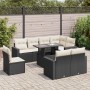 Set de sofás de jardín con cojines 9 pzas ratán sintético negro by , Garden sets - Ref: Foro24-3326337, Price: 657,45 €, Disc...