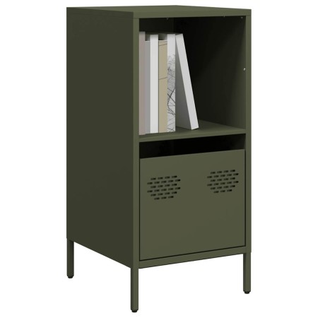 Aparador de acero laminado en frío verde oliva 35x39x73,5 cm von , Sideboards - Ref: Foro24-851356, Preis: 116,10 €, Rabatt: %