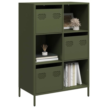 Aparador de acero verde oliva 68x39x103,5 cm de , Aparadores - Ref: Foro24-851410, Precio: 239,40 €, Descuento: %