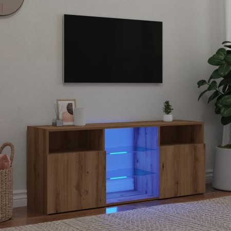 Mueble TV luces LED madera ingeniería roble artisan 120x30x50cm von , TV-Möbel - Ref: Foro24-856352, Preis: 98,58 €, Rabatt: %