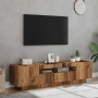 Mueble TV luces LED madera ingeniería envejecida 160x35x40 cm de , Muebles TV - Ref: Foro24-856359, Precio: 109,58 €, Descuen...