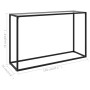 Tempered glass transparent console table 120x35x75 cm by vidaXL, Side tables - Ref: Foro24-322815, Price: 67,99 €, Discount: %