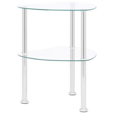 Computer Beistelltisch transparentes Glas 38x38x50 cm von vidaXL, Seitentische - Ref: Foro24-322785, Preis: 33,99 €, Rabatt: %