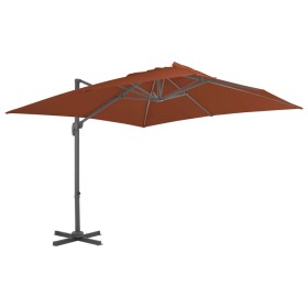 Cantilever parasol with terracotta aluminum pole 400x300 cm by vidaXL, Umbrellas - Ref: Foro24-312317, Price: 276,99 €, Disco...