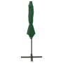 Cantilever parasol with pole and green LED lights 300 cm by vidaXL, Umbrellas - Ref: Foro24-312337, Price: 118,00 €, Discount: %