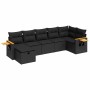 Set de sofás de jardín 7 pzas con cojines ratán sintético negro | Foro24|Onlineshop| Casa, Jardín y Más Foro24.es