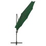 Cantilever parasol with pole and green LED lights 300 cm by vidaXL, Umbrellas - Ref: Foro24-312337, Price: 118,00 €, Discount: %