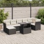 Set de sofás de jardín y cojines 8 piezas ratán sintético negro | Foro24|Onlineshop| Casa, Jardín y Más Foro24.es