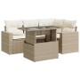 Juego de sofás jardín con cojines 5 pzas ratán sintético beige by , Garden sets - Ref: Foro24-3326309, Price: 478,95 €, Disco...