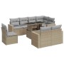 Set de sofás de jardín con cojines 9 pzas ratán sintético beige by , Garden sets - Ref: Foro24-3326340, Price: 792,95 €, Disc...