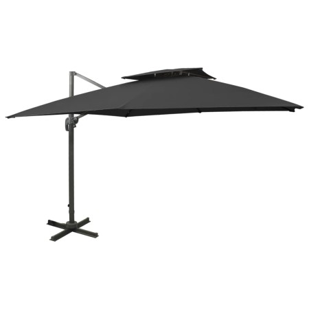 Cantilever parasol with black double roof 300x300 cm by vidaXL, Umbrellas - Ref: Foro24-312376, Price: 307,44 €, Discount: %