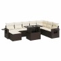 Set de sofás de jardín 9 pzas y cojines ratán sintético marrón by , Garden sets - Ref: Foro24-3326534, Price: 600,22 €, Disco...