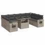 Set sofás jardín 10 pzas con cojines ratán sintético gris claro von , Gartensets - Ref: Foro24-3326543, Preis: 801,58 €, Raba...