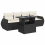 Set de muebles de jardín 5 pzas y cojines ratán sintético negro | Foro24|Onlineshop| Casa, Jardín y Más Foro24.es