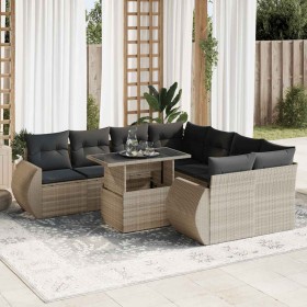 Comprar Set muebles jardín 9 pzas y cojines ratán