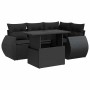 Set de muebles de jardín 5 pzas y cojines ratán sintético negro | Foro24|Onlineshop| Casa, Jardín y Más Foro24.es