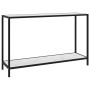 White tempered glass console table 120x35x75 cm by vidaXL, Side tables - Ref: Foro24-322841, Price: 72,71 €, Discount: %