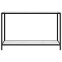 White tempered glass console table 120x35x75 cm by vidaXL, Side tables - Ref: Foro24-322841, Price: 72,71 €, Discount: %