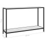 White tempered glass console table 120x35x75 cm by vidaXL, Side tables - Ref: Foro24-322841, Price: 72,71 €, Discount: %