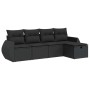 Set de muebles de jardín 5 pzas y cojines ratán sintético negro | Foro24|Onlineshop| Casa, Jardín y Más Foro24.es