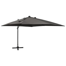 Cantilever parasol with pole and anthracite gray LED lights 300 cm by vidaXL, Umbrellas - Ref: Foro24-312346, Price: 257,89 €...