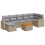 Set de sofás de jardín y cojines 8 piezas ratán sintético beige by , Garden sets - Ref: Foro24-3325797, Price: 575,75 €, Disc...