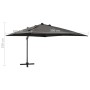 Cantilever parasol with pole and anthracite gray LED lights 300 cm by vidaXL, Umbrellas - Ref: Foro24-312346, Price: 257,89 €...