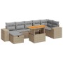 Set sofás jardín y cojines 5 pzas ratán sintético acacia beige von , Gartensets - Ref: Foro24-3328095, Preis: 648,60 €, Rabat...