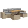 Set sofás jardín y cojines 6 pzas ratán sintético acacia beige | Foro24|Onlineshop| Casa, Jardín y Más Foro24.es