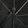 Cantilever umbrella with pole and black 250 cm LED lights by vidaXL, Umbrellas - Ref: Foro24-312324, Price: 174,55 €, Discoun...