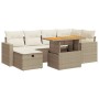 Set sofás jardín y cojines 8 pzas ratán sintético acacia beige von , Gartensets - Ref: Foro24-3328003, Preis: 598,65 €, Rabat...