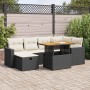 Set sofás jardín y cojines 8 pzas ratán sintético acacia negro | Foro24|Onlineshop| Casa, Jardín y Más Foro24.es