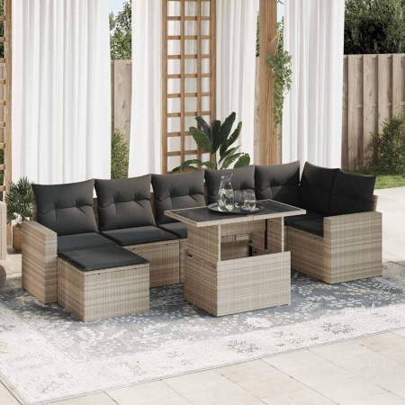 Set de sofás de jardín 8 pzas y cojines ratán sintético gris | Foro24|Onlineshop| Casa, Jardín y Más Foro24.es