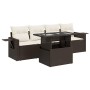 Set comedor de jardín 5 piezas y cojines ratán sintético marrón by , Garden sets - Ref: Foro24-3326404, Price: 375,81 €, Disc...