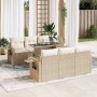 Set sofás de jardín 7 piezas y cojines ratán sintético beige de , Conjuntos de jardín - Ref: Foro24-3326419, Precio: 684,57 €...