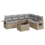 Set sofás de jardín 7 piezas y cojines ratán sintético beige de , Conjuntos de jardín - Ref: Foro24-3326490, Precio: 584,54 €...