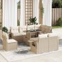 Set de sofás de jardín con cojines 9 pzas ratán sintético beige by , Garden sets - Ref: Foro24-3326499, Price: 853,57 €, Disc...