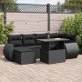 Set de sofás de jardín 7 pzas con cojines ratán sintético negro | Foro24|Onlineshop| Casa, Jardín y Más Foro24.es