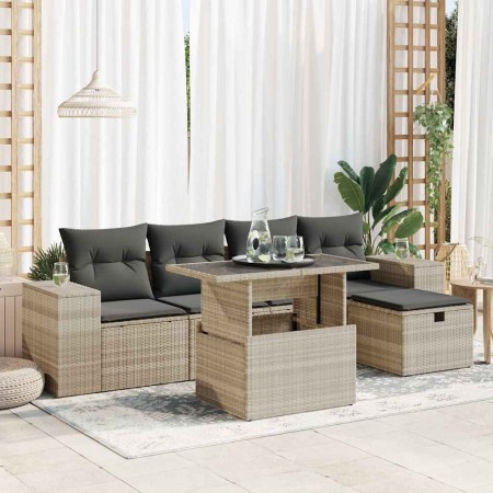 Set de sofás de jardín 6 pzas y cojines ratán sintético gris | Foro24|Onlineshop| Casa, Jardín y Más Foro24.es