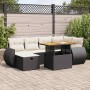 Set sofás jardín y cojines 8 pzas ratán sintético acacia negro | Foro24|Onlineshop| Casa, Jardín y Más Foro24.es