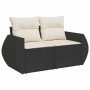 Set sofás jardín y cojines 8 pzas ratán sintético acacia negro | Foro24|Onlineshop| Casa, Jardín y Más Foro24.es