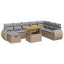 Set sofás jardín y cojines 9 pzas ratán sintético acacia beige | Foro24|Onlineshop| Casa, Jardín y Más Foro24.es