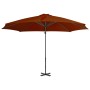 Cantilever umbrella with aluminum pole terracotta 300 cm by vidaXL, Umbrellas - Ref: Foro24-312307, Price: 144,11 €, Discount: %