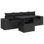 Set de muebles de jardín 5 pzas y cojines ratán sintético negro | Foro24|Onlineshop| Casa, Jardín y Más Foro24.es