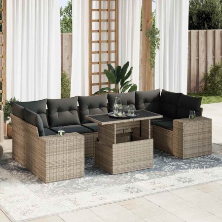 Set de sofás de jardín y cojines 8 piezas ratán sintético gris | Foro24|Onlineshop| Casa, Jardín y Más Foro24.es