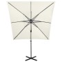 Cantilever umbrella with pole and LED lights sand 250 cm by vidaXL, Umbrellas - Ref: Foro24-312320, Price: 175,51 €, Discount: %