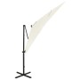 Cantilever umbrella with pole and LED lights sand 250 cm by vidaXL, Umbrellas - Ref: Foro24-312320, Price: 175,51 €, Discount: %