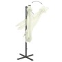 Cantilever umbrella with pole and LED lights sand 250 cm by vidaXL, Umbrellas - Ref: Foro24-312320, Price: 175,51 €, Discount: %