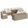 Set de sofás de jardín con cojines 9 pzas ratán sintético beige by , Garden sets - Ref: Foro24-3326819, Price: 868,27 €, Disc...